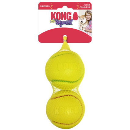 KONG Hundleksak Squeezz Tennis 2p