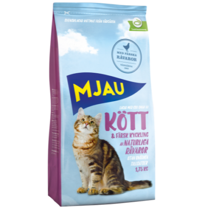 Mjau - Torrfoder med kött & kyckling