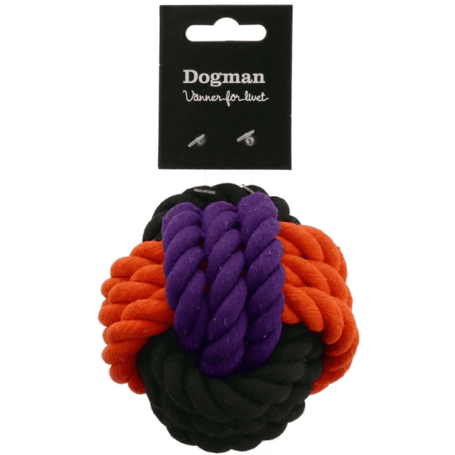 Dogman Hundleksak Repboll – Slitstark boll i rep för lek, tugg och apportering.