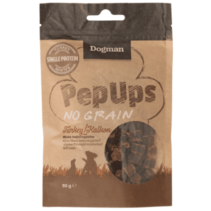 Dogman PepUps No Grain kalkon 90g