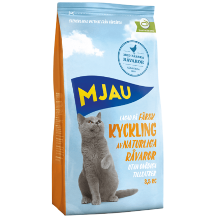 Mjau - Torrfoder med kyckling 3,5kg
