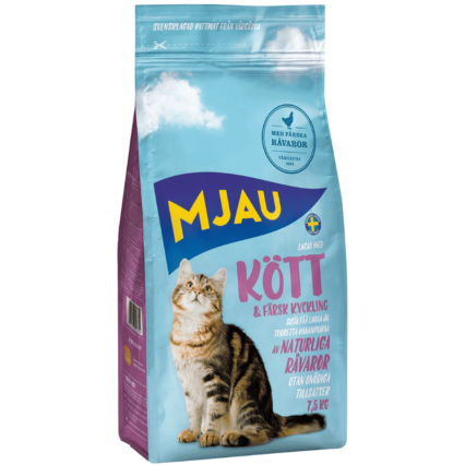 Mjau - Torrfoder med kött & kyckling 7,5kg