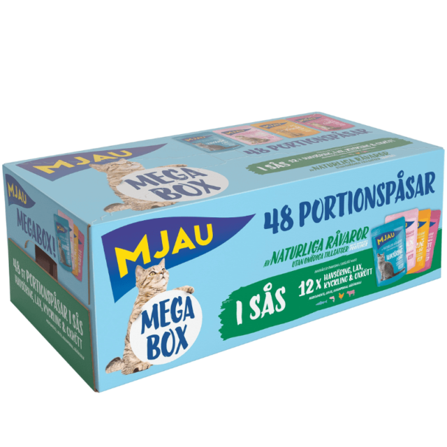 Mjau - Bitar i sås med kött & fisk mix