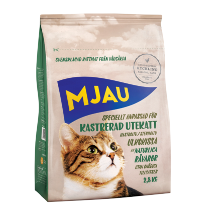 Mjau Kastrerad Utekatt Foder 2,8 kg