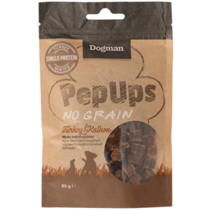 Dogman PepUps No Grain kalkon 90g